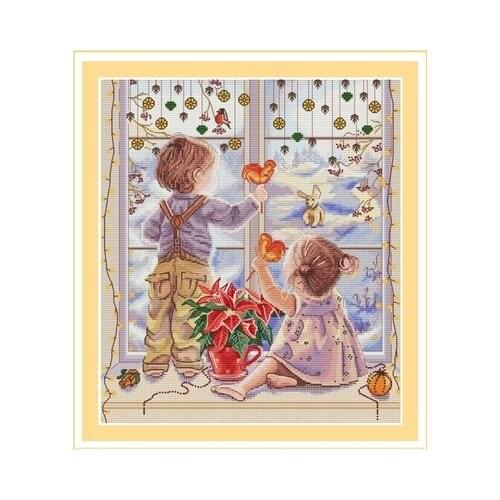 27-(14CT, 18CT) beautiful sky Counted Cross Stitch 11CT 14CT 18CT DIY Cross Stitch Kits Embroidery Needlework Sets