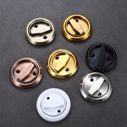 304 Stainless Steel Invisible Door Handle Thickened Bathroom Invisible Door Round Hidden Embedded Pull Ring