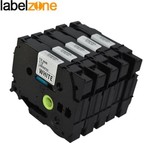 5pcs tze label tape tze231 tze 12mm compatible brother p touch label printer tze-231 tz231 tze-631 tz131 tze335 tze831 tze931