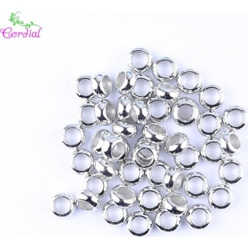 CCB Plastic Ring 200pcs 1cm Rhodium Plated Round Connector Beads For Bracelet And Necklace Connect Jewelry Findings KQWB-667843