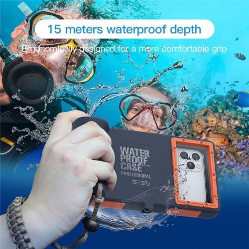 Professional Diving Phone Case For iPhone 11 Pro Max X XR XS Max Case 15 Meters Waterproof Cover For iPhone 6 6S 7 8 Note10 Plus