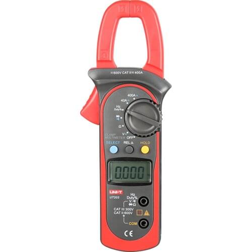 UNIT Digital Clamp Meter UT-203 DC/AC Current Multimeter Ammeter Voltage Tester 4000 Counts Car Amp Hz Resistance NCV Ohm Test