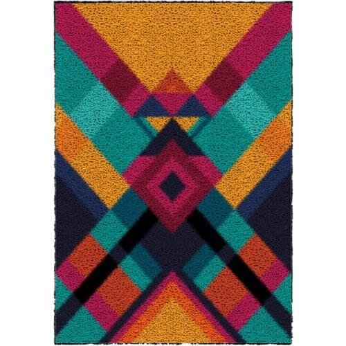 Latch Hook Kits DIY Carpet Rug lattice Plush Wall Tapestry Kits Crochet Floor Mat Thick Yarn Cushion Arts & Crafts 87*61cm