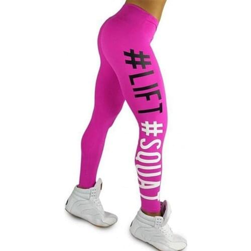Summer Style Sexy Womens Leggings Lift Squat Letter Print Push Up Hips Pants Workout Fitness Leggings Slim Trousers