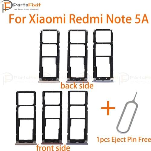SIM Card Tray for Redmi Note5A SIM Card Slot + Micro SD Card Tray for Redmi Note 5A Replacement Parts with free Eject Pin