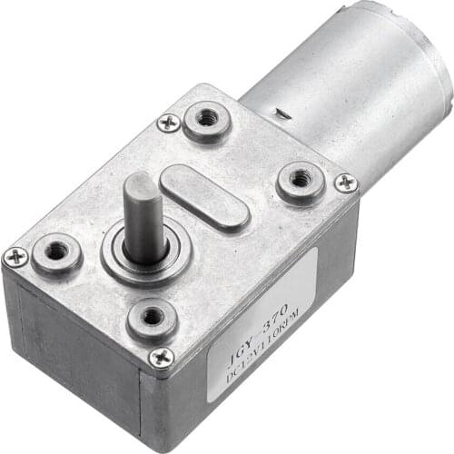 Miniature DC Deceleration Motor D Shaped Shaft 12V JGY370 DC12V DC Silver Metal 65rpm