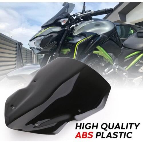 Motorcycle High Quality Windshield WindScreen Smoke Black Screen W/ Bracket Accessories For Z900 2017 2018