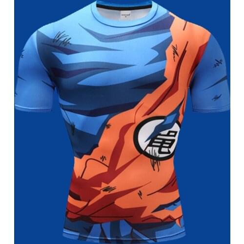 Compression Running T-shirt Men Printing Short Sleeve Sport Acitve Wear for Male Gym Clothing Fitness Bodybuilding Workout Tops