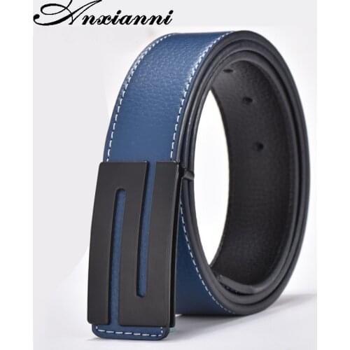 Men Luxury Designers Leather Brand Belts for Male S smooth Buckle Strap Belt Waistband Top Quality Waist Belts Fashion
