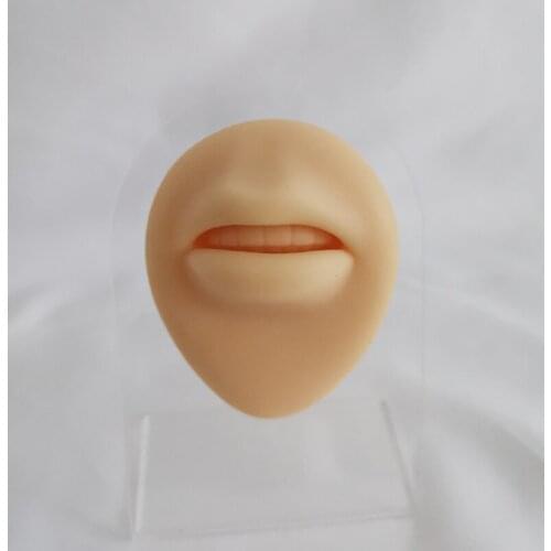 Soft silicone human mouth simulation model three-dimensional display mouth perforated jewelry display props