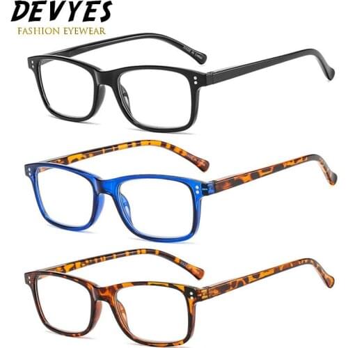 Devyes Reading Glasses for Men and Women Fashion Spring Hinge Eyeglasses Stylish Readers Magnifying Glass Diopter +1.0 +4.0