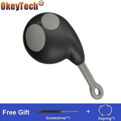 OkeyTech 2 Buttons Remote Control Car Key Shell For Honda Cobra Alarm 7777 for Toyota Replacement Fob Keyless Case Cover Holder
