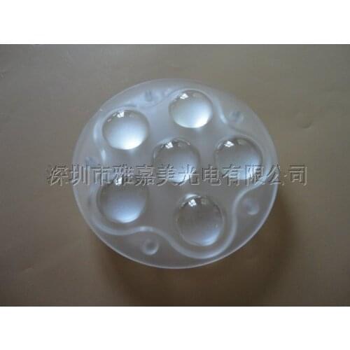 PMMA optical convex 6 in 1 lens diameter 73MM Matte LED lens,High-power LED Piece lens