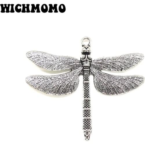 2019 New Fashion 62*70mm 1pieces/bag Retro Zinc Alloy Dragonfly Charms Pendant for Earring Necklace Jewelry Accessories