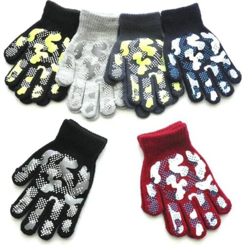 Child Gloves Kids Winter Warm Thick Gloves Magic Mittens Kids Baby Girls Boys Camouflage Gloves