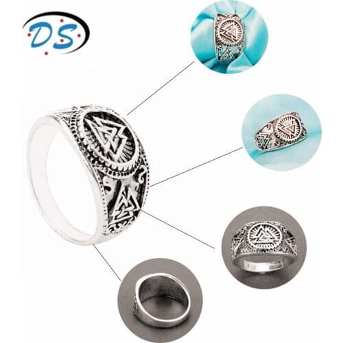 Norse Vikings Odin Symbol Scandinavian Ring Men Vintage Jewelry Finger Ring Female Punk Accessories anillos