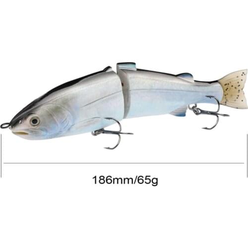 Waves Fishing 10pcs Big Glide Bait Lifelike Multi Jointed Swimbait Lure 6# Hook 18.6cm 65g Pike Muskie Walleye Bass Sea Bait