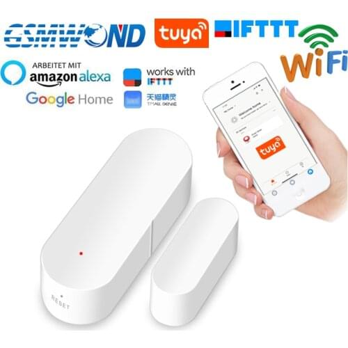 Wifi Door Open Sensor Tuyasmart Smart Life APP Door Open / Closed Detectors Home Smart Compatible With Alexa Google Home IFTTT