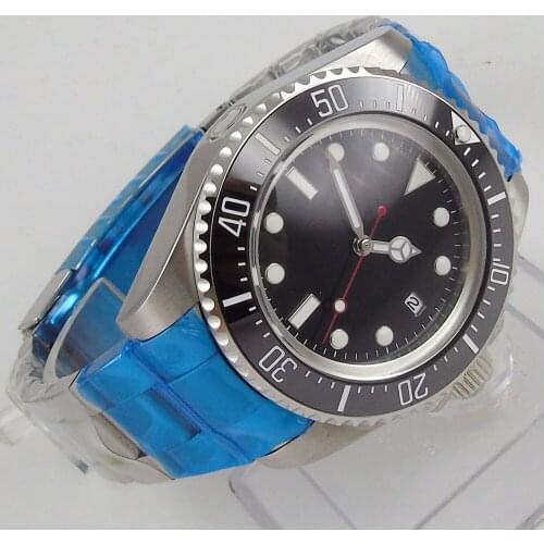 Japan NH35 24 Jewels Automatic Male Wristwatch Ceramic Bezel Insert Date 44mm Deployment