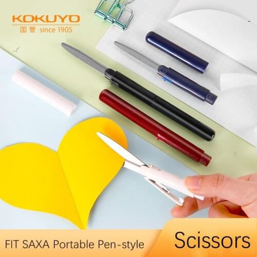 1pc Pen Style Creative DIY Scrapbooking Tools KOKUYO FIT SAXA Folding Portable Pen-style Travel Scissors Mini School Supplies