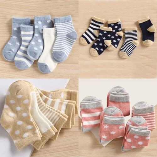 2020 New autumn and winter newborn baby socks 0-2 years old cotton cartoon children baby foot socks