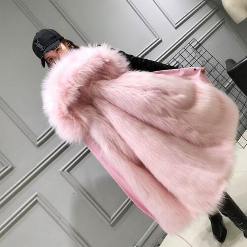 2021 Parka Winter Jacket Women Coat Mother Detachable Fur Liner Big Hooded Collar Cold Winter Women Parkas Thick Warm Parka