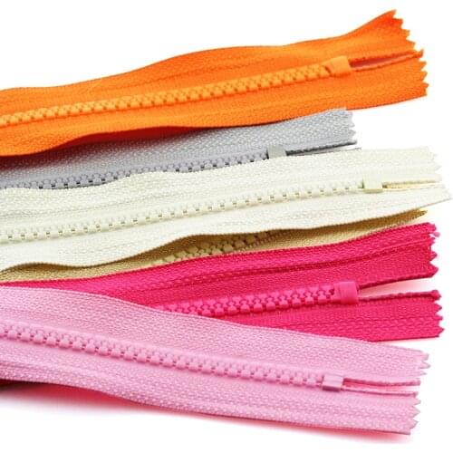 3pcs 5# 15/20/25 cm Resin Zipper Close end auto lock ECO colorful plastic zipper for clothes garment