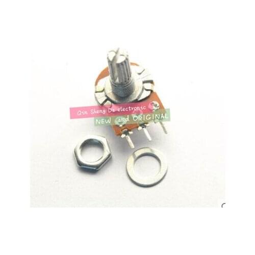 50pcs WH148 B100K 100K OHM Linear Taper Rotary Potentiometer B100K 15MM 3PIN