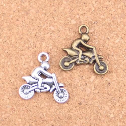 8pcs Charms motorcycle motorcross 21x21mm Antique Pendants,Vintage Tibetan Silver Jewelry,DIY for bracelet necklace