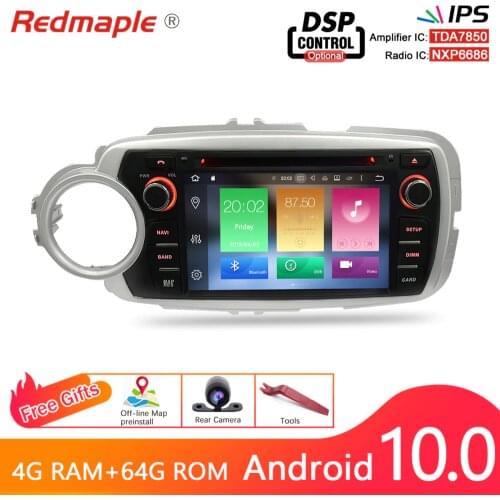 Android 10.0 Car Radio GPS Navigation Multimedia Player For Toyota Yaris 2012-2017 Auto Stereo Audio DVD WIFI Bluetooth Headunit