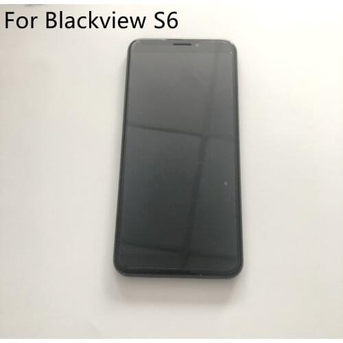 Used LCD Display Screen + Touch Screen + Frame For Blackview S6 MT6737VWH Quad Core 5.7 Inch 18:9 HD 1440x720 Free Shipping