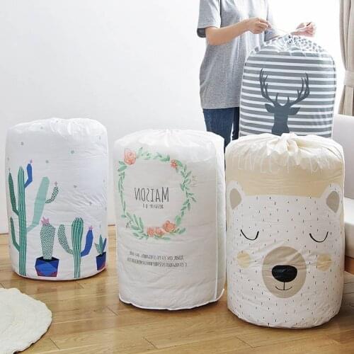 Large Organizer Foldable Laundry Basket Creative Storage Bag Clothes Packaging Kids Toys Bag Portable Home Supplies Wasmand