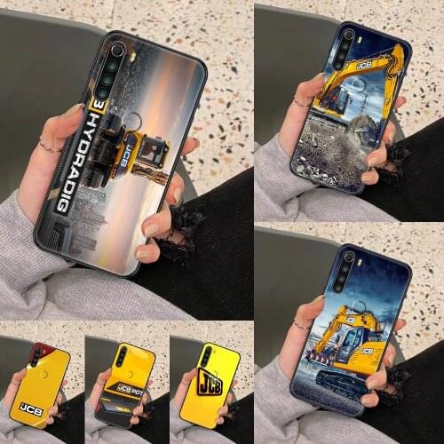 JCB Excavator Logo Phone case For Xiaomi Redmi Note 7 7A 8 8T 9 9A 9S 10 K30 Pro Ultra black 3D Etui fashion funda pretty cover