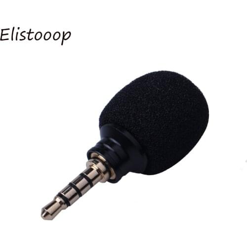Elistooop 2018 Microphone 3.5mm Jack Plug Mobile Phone Mic mikrofon Omni-Directional Recorder Mobile Phone Microphone