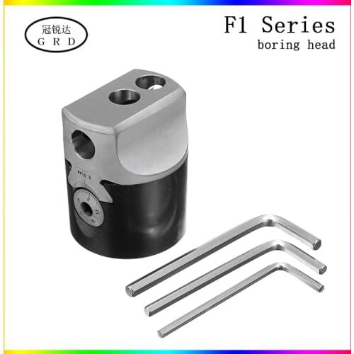 F1 50mm Boring Head 2 inch Boring for 12mm Lathe Boring Bar Milling Holder MT2 MT3 R8 Shank Milling Machine Tools Hex Wrenche