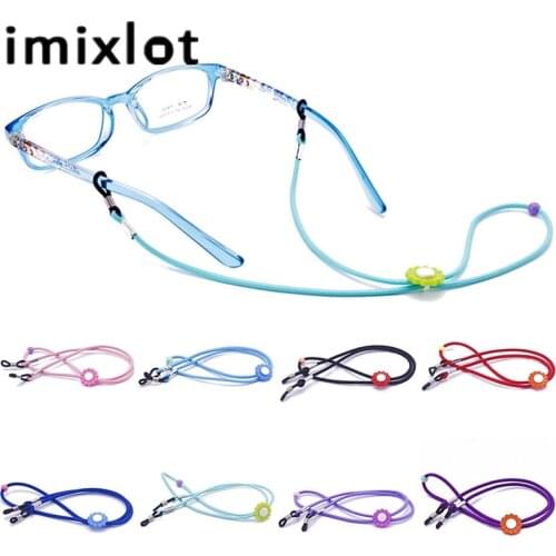 Imixlot 12 Colors Glasses Band Eyeglasses Cord Necklace Eyewear Childrens Glasses Rope Lanyard Glasses Slip Accessories