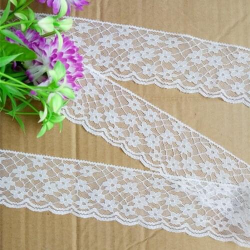 Width 50mm 8yards Embroidered Net Lace Trim fabric Garment ribbon headband wedding party decoration gift DIY Accessories GH-1554
