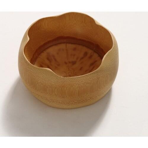 Lotus Lace Design Original Bamboo Bowl Snacks Fruit Nuts Bowl Home Hotel Restaurant Soup Bowl Storage Container Handmade Tray