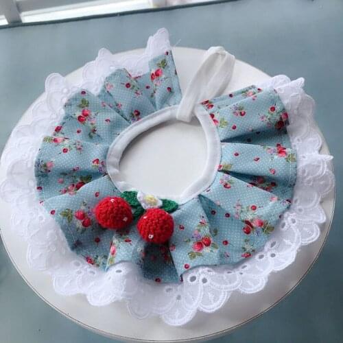 Cute Lace Dog Cat Pet Bow Tie Collar Necklace Flower Headdress Accessories Dog Bib Bandana Neckerchief Dog Cat Wedding Collar