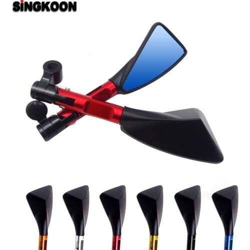 Motorcycle Accessories 8 10mm Motorcycle Mirror RearView Mirrors Blue Glass FOR Honda cbf 600 hayabusa gsx1300r yamaha bws 125