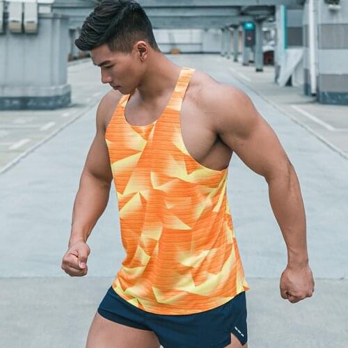 Spring and Summer New Mens Sports Vest Outdoor Running Training Fitness Breathable Loose Quick-drying Vest Tracksuit Men