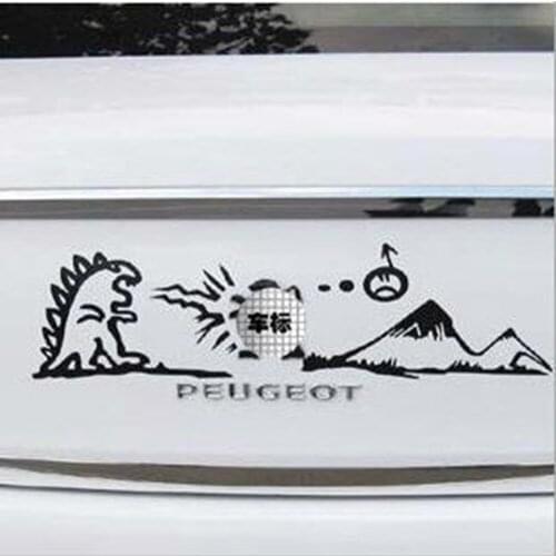Funny Car Accessories Lion Fighting Car Tail Sticker and Decal for Peugeot 307 206 308 207