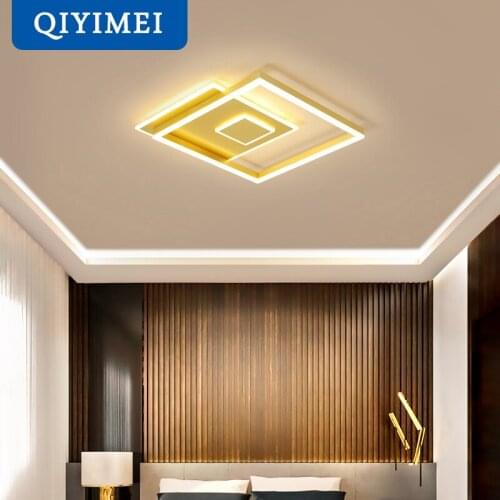 New LED Modern Chandelier Lights Living Study Room Bedroom Bathroom Lighting Fixture Surface Mounted Round Square Lamp AC90-260V