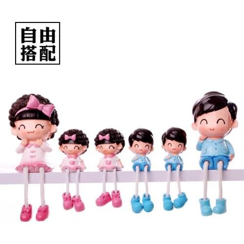 Cartoon characters in living room, resin legged doll room, indoor desktop decoration, small ornaments, decoration creativity