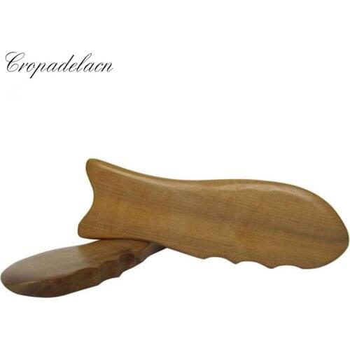 16cm Natural fragrant wood Slimming Fish shape Face Massage Scraping Plates Health Care Body Skin Scraping Lose weight massager