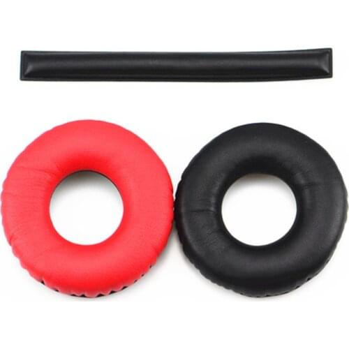 Foam Ear Pads Cushions Headband for Sennheiser HD25-1 II HD25 Headphones Red Black Earpads High Quality 12.6