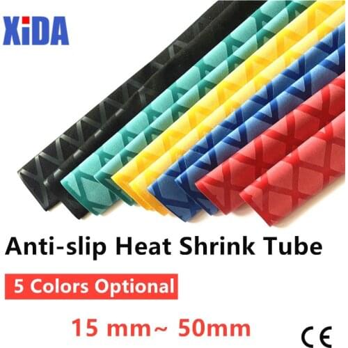 Non-slip Heat Shrink Wrap Tubing Fishing Rod DIY 5 Colors 1M Handle Insulation Waterproof Racket Handle Grip 1M 15/20/25/30/40mm