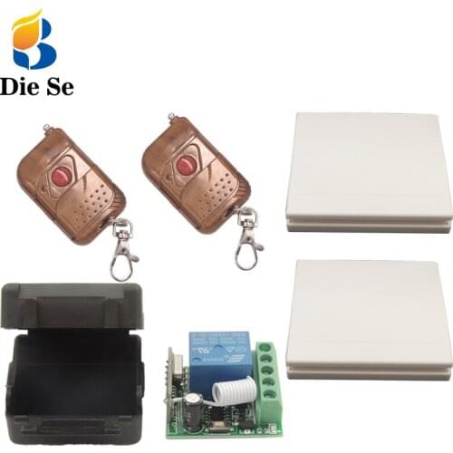 86 Wall Panel Remote Control Switch 433MHz 12V 10A 1Gang Relay Receiver 1 button For Bedroom Ceiling Light Lamp Bulb Wall Switch