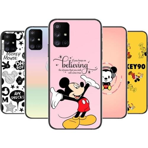 Different Mickey Mouse Phone Case Hull For Samsung Galaxy A50 A51 A20 A71 A70 A40 A30 A31 A80 E 5G S Black Shell Art Cell Cove
