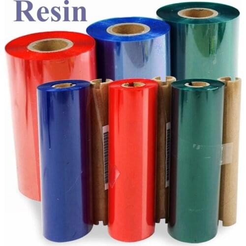 Resin Thermal Transfer Ribbon, Color /Black Ink Film, 1 inch or 1/2 inch core, for PET/PVC label Printer